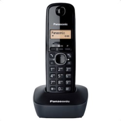 Panasonic KX-TG1611 Ασύρματο Τηλέφωνο Μαύρο Ελληνικής Αντιπροσωπείας