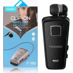 Fineblue F980 In-ear Bluetooth Handsfree Ακουστικό Πέτου Μαύρο