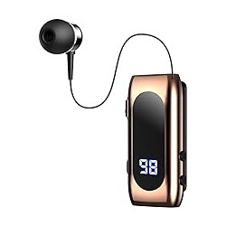 K55 In-ear Bluetooth Handsfree Gold Ακουστικό Πέτου Χρυσό