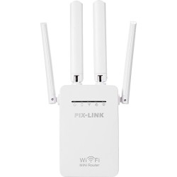 Pix-Link LV-WR09 White WiFi Extender Single Band (2.4GHz) 300Mbps