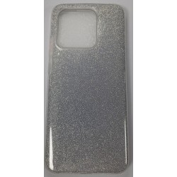 Xiaomi Redmi 12C Silicone Case Glitter Silver Θήκη Σιλικόνης Γκλίτερ Ασημί