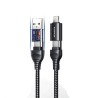 Awei CL-126 Braided USB to Lightning / Type-C Cable Μαύρο 1.2m