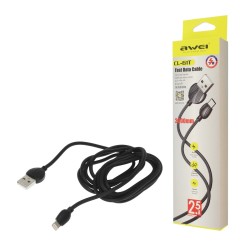 Awei CL-61L USB to Lightning Cable Μαύρο 2m