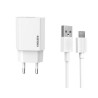 KINGLEEN E06 ΦΟΡΤΙΣΤΗΣ ΚΙΝΗΤΟΥ / MOBILE CHARGER ΜΕ 2 ΘΥΡΕΣ USB-A ΚΑΙ ΚΑΛΩΔΙΟ USB ΣΕ MICRO - ΧΡΩΜΑ: ΛΕΥΚΟ