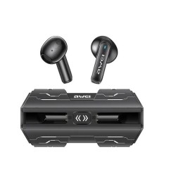 Awei T59 In-ear Bluetooth Handsfree Ακουστικά με Θήκη Φόρτισης Μαύρα