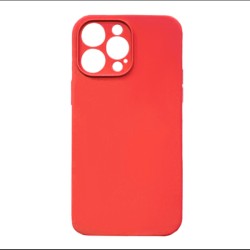 ΘΗΚΗ ΠΛΑΤΗΣ ΣΙΛΙΚΟΝΗΣ SOFT BACK COVER ΓΙΑ IPHONE 14 PRO MAX - ΧΡΩΜΑ : ΚΟΚΚΙΝΟ