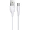 Remax Regular USB 2.0 Cable USB-C male - USB-A male Λευκό 1m (RC-138a)