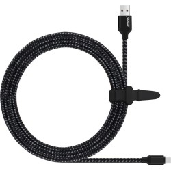 QIHANG Braided USB 2.0 Cable USB-C male - USB-A male Μαύρο 3m (C21)