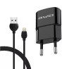 Awei Φορτιστής με Θύρα USB-A και Καλώδιο Lightning Μαύρος (C-832)