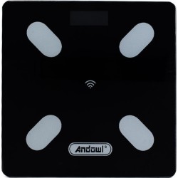 Andowl Q-D001 Smart Ζυγαριά με Λιπομετρητή σε Μαύρο χρώμα