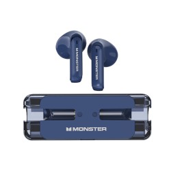 Monster XKT08 Earbud Bluetooth Handsfree Ακουστικά με Θήκη Φόρτισης Μπλε