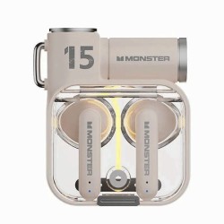 Monster XKT15 Earbud Bluetooth Handsfree Ακουστικά με Θήκη Φόρτισης Λευκά