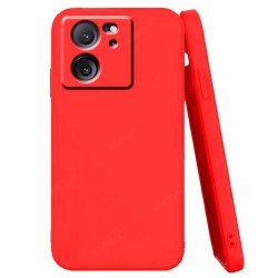 Xiaomi MI 13T/13T Pro Θήκη Σιλικόνης Κόκκινη Silicone Case Red