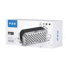 PZX P200 Ηχείο Bluetooth με Ραδιόφωνο Ασημί