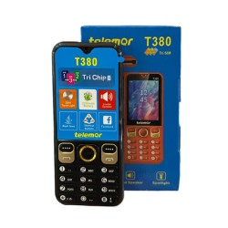 Telemar T380 Dual SIM Κινητό με Κουμπιά Μαύρο