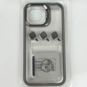 Apple Iphone 15 Pro Case With Camera Stand Grey and Camera Protection