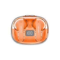 AWEI T86 Bluetooth TWS Noise Cancelling Earphones Wireless Earbuds With Charging Case Color : Orange