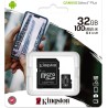 Kingston Canvas Select Plus microSDHC 32GB Class 10 U1 V10 A1 UHS-I με αντάπτορα