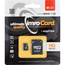 IMRO microSDHC 8GB Class 10 High Speed με αντάπτορα