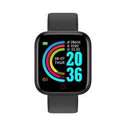 SPM Y68S Smartwatch με Παλμογράφο (Μαύρο)