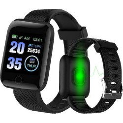 116S Smartwatch με Παλμογράφο (Μαύρο)