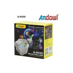 Andowl Q-RG90 Led Παιδικό Φωτιστικό Projector με Προβολή Αστεριών Λευκό